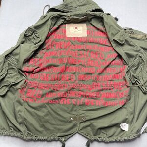 VTG GAP Men Green Military Paratrooper field Safari Parka Utility Jacket XXL Y2K